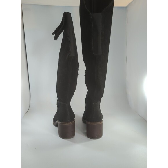 Lucky Brand Khlonn Womens Round Toe Leather Black Over the Knee Boot Size 8.5 - Picture 6 of 8